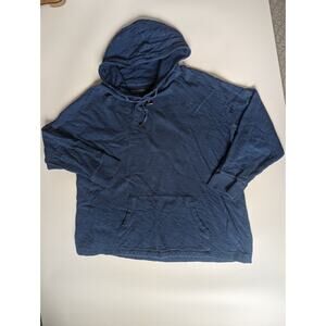 Soft Surroundings Sz 2X Blue Cotton Hoodie With Pocket